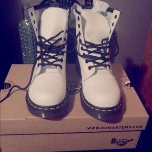 Dr. Martens white boots